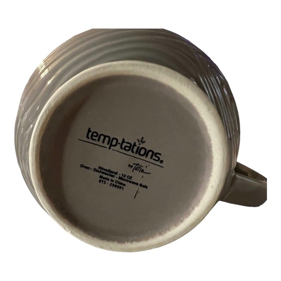 Temp-tations by Tara Woodland l6 oz Mug Tree Ring With Red Cardinal - Picture 4 of 7